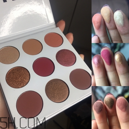 kylie the burgundy9色眼影盤(pán)色號(hào)_試色圖