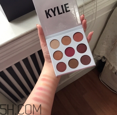 kylie the burgundy9色眼影盤(pán)色號(hào)_試色圖