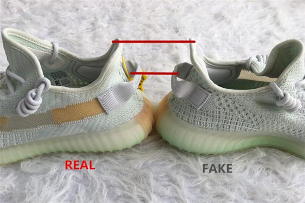 yeezy350亞洲限定真假對(duì)比 椰子350 hyperspace真假