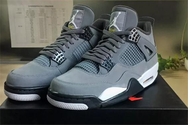 aj4 cool grey開箱測評 aj4酷灰復(fù)刻開箱實物圖